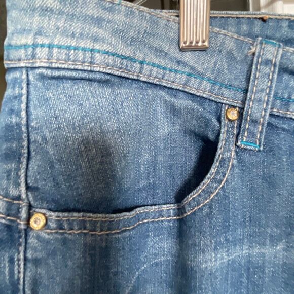 Women’s plus size Y2K apple bottoms jeans embroidered denim bootcut leg size 20 - Picture 7 of 15